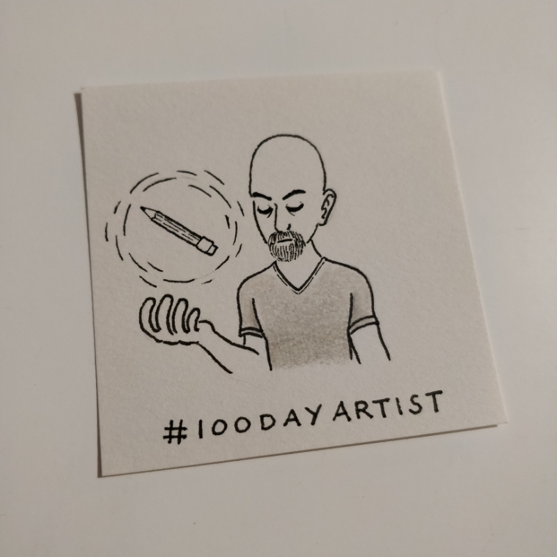 Andrew Attwell self-portrait 100 day